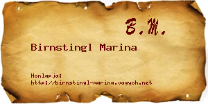 Birnstingl Marina névjegykártya